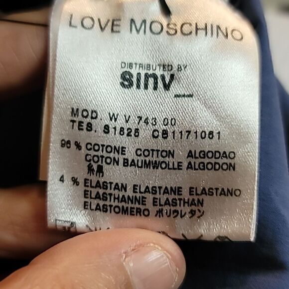 LOVE MOSCHINO Preloved Blue Dress Size 6 - Picture 11 of 13